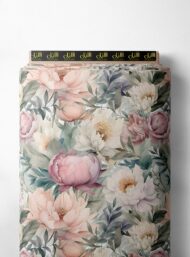 Petal flower style with pink,green colors