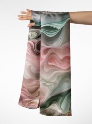 Wave abstract style with pink,green colors - Image 3