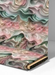 Wave abstract style with pink,green colors - Image 4