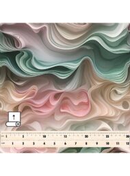 Wave abstract style with pink,green colors - Image 5
