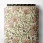 Petal flower style with pink,green colors