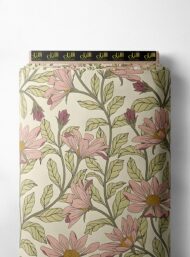 Bloom flower style with pink,green colors