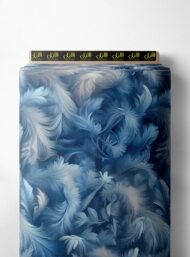 Feather others style with blue,grey colors