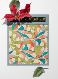 Leaf flower style with green,blue colors - Image 6