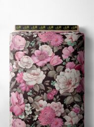 Rose flower style with pink,green colors