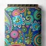 Flower mixed style with blue,pink colors