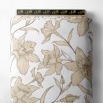 Petal flower style with brown, white colors