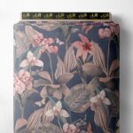 Leaf flower style with pink,green colors