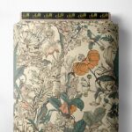 Leaf flower style with orange,green colors