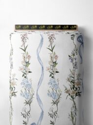 Ribbon flower style with blue,pink colors