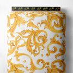 Leaf classic style with yellow, white colors