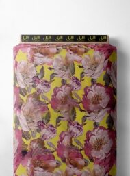 Bloom flower style with pink,yellow colors