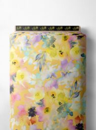 Bloom flower style with yellow,pink colors