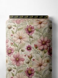 Petal flower style with pink,green colors