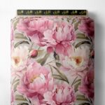 Petal flower style with pink,green colors