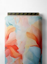 Leaf flower style with red,blue colors