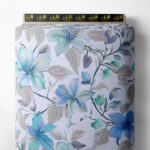 Petal flower style with blue,grey colors