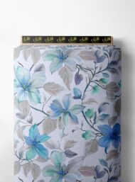 Petal flower style with blue,grey colors
