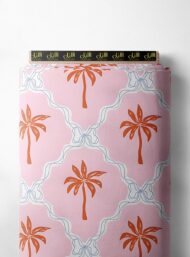 Palm flower style with pink, orange colors