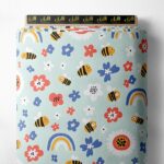 Bee flower style with yellow,green colors