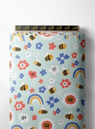 Bee flower style with yellow,green colors