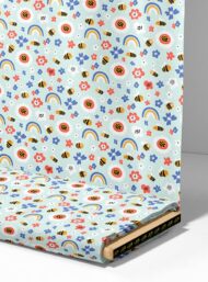 Bee flower style with yellow,green colors - Image 4