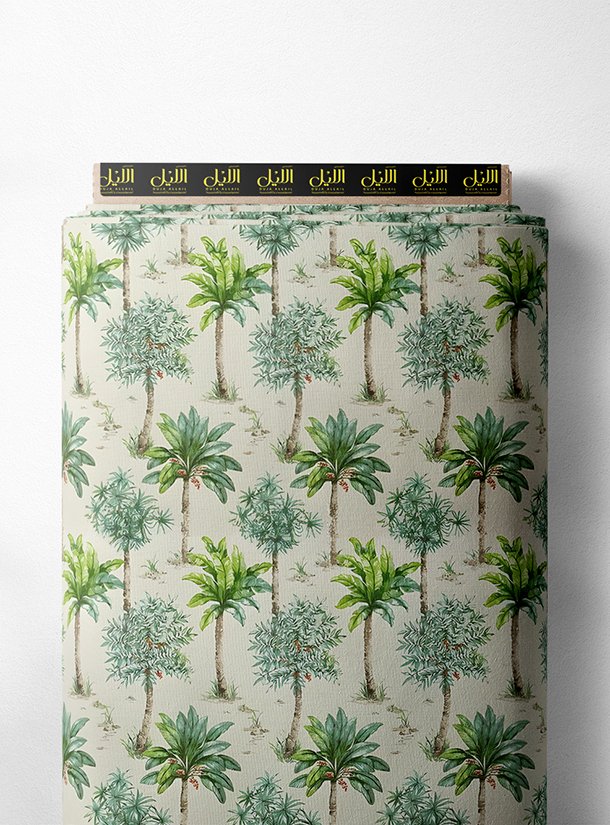 LAI01-1059_1-1.jpg Palm nature style with green,white colors - Image 1