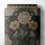 Leaf flower style with brown,green colors