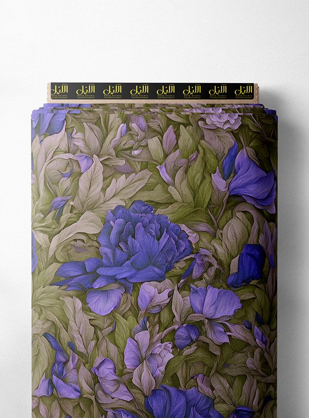 LAI01-1072_1-1.jpg Petal flower style with green, blue colors - Image 1