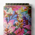 Petal flower style with pink,green colors