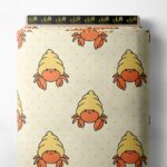 Crab animal style with yellow, orange colors