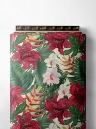 Lily flower style with red,green colors