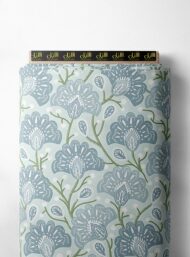 Bloom flower style with blue,green colors