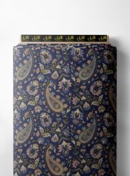 Paisley flower style with blue,pink colors