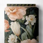 Bloom flower style with pink,white colors