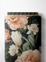 Bloom flower style with pink,white colors