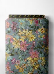 Bloom flower style with pink,yellow colors