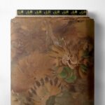 Bloom flower style with brown, pink colors