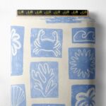 Palm nature style with blue colors