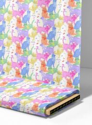 Cat animal style with pink,green colors - Image 4