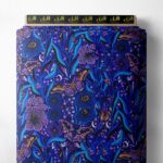 Butterfly flower style with blue, green colors