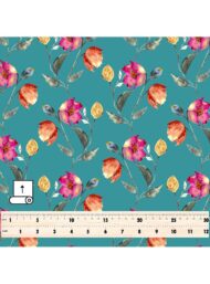 Bloom flower style with red,green colors - Image 5