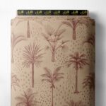 Palm nature style with brown, pink colors