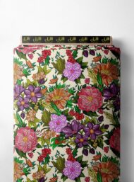 Bloom flower style with pink,green colors