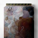 Petal flower style with brown,white colors