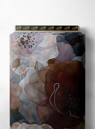 Petal flower style with brown,white colors