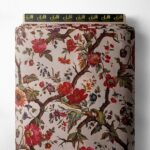 Bloom flower style with red,green colors