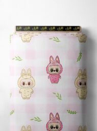 Bunny animal style with pink,white colors