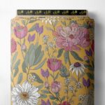 Bloom flower style with yellow,pink colors