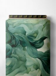 Flow abstract style with green,white colors